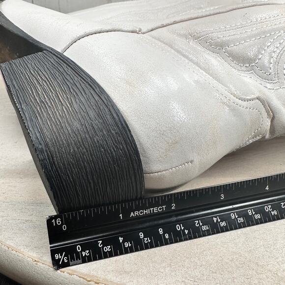 Coconuts by Matisse Dusty Womens Western Boots Size 8.5 Ivory Pull On Boots - Picture 6 of 13